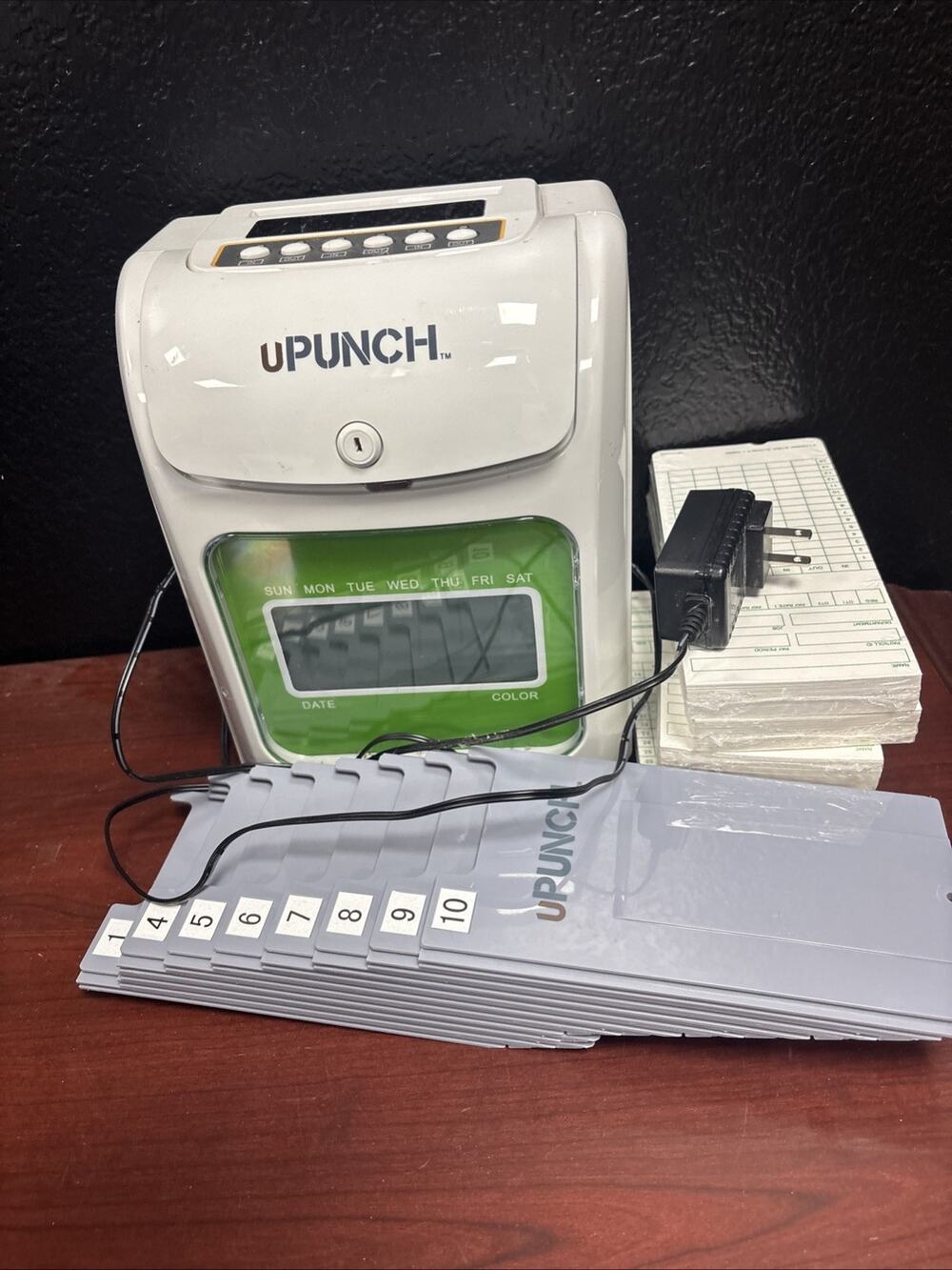 uPunch HN3000 Electronic Employee Time Clock Punch Card System Bundle Tested